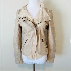 Bod & Christensen Beige Leather Jacket